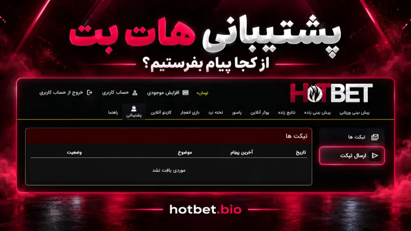 پشتیبانی هات بت؛ از کجا پیام بفرستیم؟